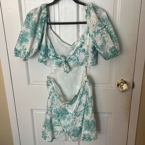 Teal Flower Sundress